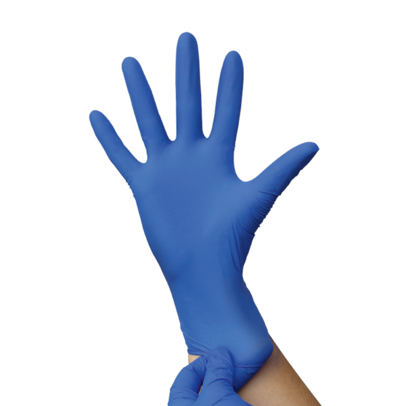 GANTS NITRILE BLEUS NON POUDRES T.M - Boite de 100 - Protections, et dextrits